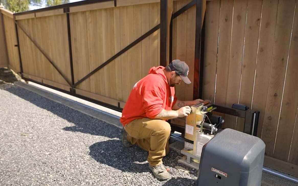 Automated gate systems installed by Local Garage Door Repair Services in Sarasota, FL, showcasing sleek design and advanced functionality for enhanced security and convenience.